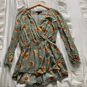 Flowered romper
